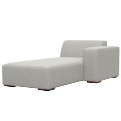 Rex Right Chaise Sofa Module In Tightly Woven Performance Fabric