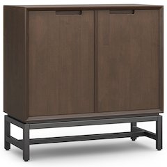 Banting Solid Hardwood Low Storage Cabinet In Walnut Brown