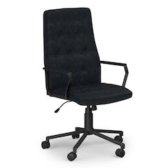Foley Swivel Adjustable Executive Computer Office Chair In Distressed Blue