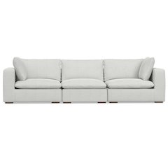 Jasmine 3-Seater Modular Sofa In Velvety Chenille Performance Fabric