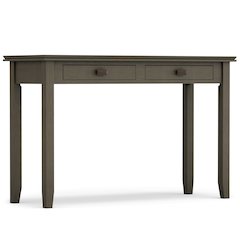 Artisan Solid Wood Console Sofa Table In Farmhouse Grey