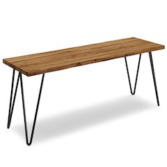Colton Solid Mango Wood Bench In Natural