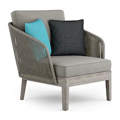 Carmel SOLID ACACIA WOOD Outdoor Conversation Chair in Sand Drift