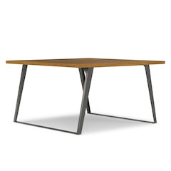 Lowry Square Dining Table In Oak Veneer