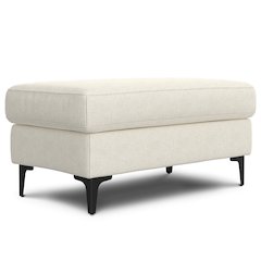 Ava Ottoman In Tightly Woven Performance Fabric