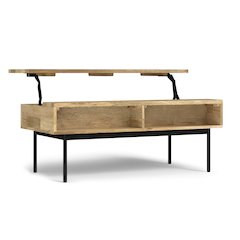 Reeves Solid Mango Wood Lift Top Coffee Table In Natural