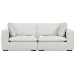 Jasmine 2-Seater Modular Sofa In Velvety Chenille Performance Fabric