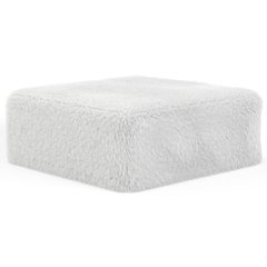 Snowball Cocktail Ottoman in White Color