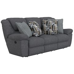 Trifecta Reclining Sofa with 3 Reclining Seats and Drop Down Table