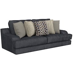 Olympus Sofa with Cuddler Coil Cushions in Blue Color