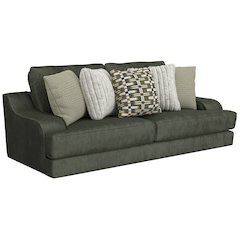 Olympus Sofa with Cuddler Coil Cushions in Green Color