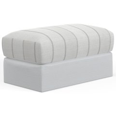 Lindsey Ottoman in White Color