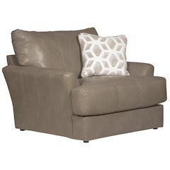Prato Italian Top Grain Leather Match Chair in Beige Color