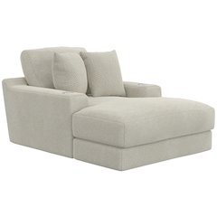 Cozy Chaise with USB Charging Ports in Beige Color