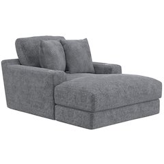 Cozy Chaise with USB Charging Ports in Grey Color