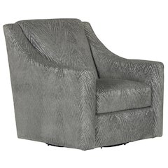 Lamar Swivel Chair in Grey Color