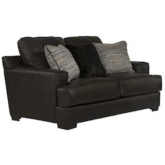 Marco Top Grain Italian Leather Match Loveseat