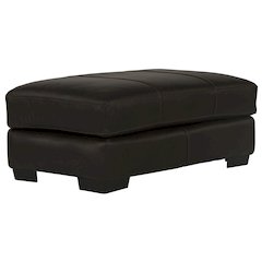 Marco Italian Top Grain Leather Match Ottoman
