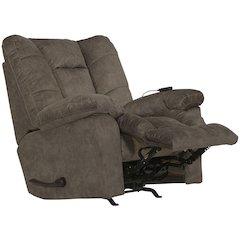 Manfred Rocker Recliner w/Heat & Massage in Buckskin color