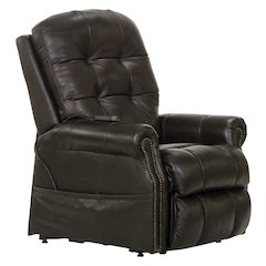Madison Italian Leather Power Lift Lay Flat Recliner with Heat & Massage