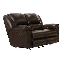 Transformer II Italian Leather Match Rocking Reclining Loveseat
