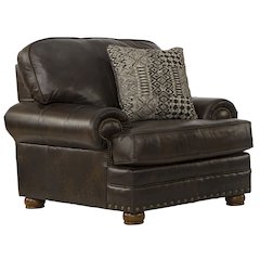Roberto Italian Top Grain Leather Match Chair