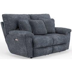 Paxon Deep Seat Power Reclining Loveseat with Power Adjustable Headrest