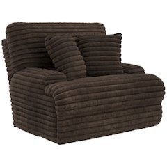 Oversized Deep Seat Power Recliner with Power Adjustable Headrest (Chocolate)