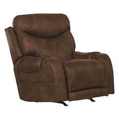 Recharger Power Rocker Recliner with Power Adjustable Headrest & Lumbar
