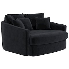 Matty Cuddle Chaise in Black Color