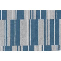 Boulder 2x3 Indoor Outdoor Handwoven Stripe Blue Area Rug by Kosas Home