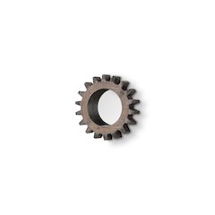Cog Mirror 17" Round Brown Wood Frame Mirror