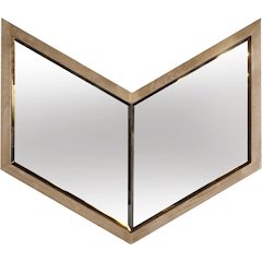 Chevren 26 x 22 Silver Wood Frame Mirror