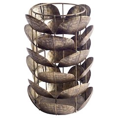 Henley I Small Bronze Metal Decorative Table Candle Holder
