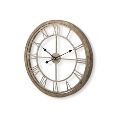Mething Light Brown  25" Medium Farmhouse Wall Clock