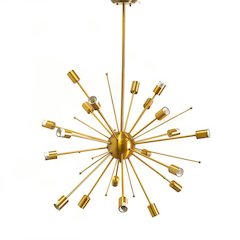 Edisonna II (38"D) Gold Sputnik Twenty Bulb Chandelier