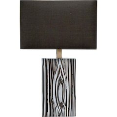 Maravilla III 11x17 Black/White Pattered Base Black Fabric Shade Wall Sconce