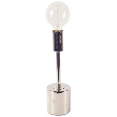 Mooney (17.5"H) Metallic-Silver Metal Shade-less Table Lamp