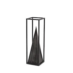 Memphis II (Medium) 4L x 4W Black Metal Pyramid In A Square Frame