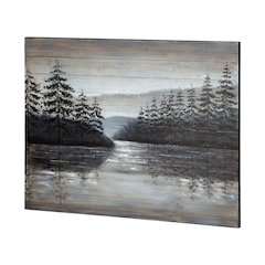 Sunset Narrows 48x36 Original Hand Painted on Wood Oil Painting