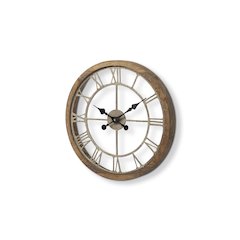 Mething Light Brown 19" Small Farmhouse Wall Clock