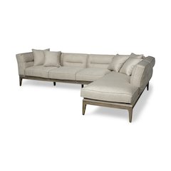 Denali III Beige Upholstered Wooden Frame Sectional