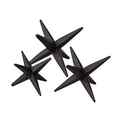 Rhea (Set of 3) Brown Cast Iron Small, Medium & Large Jacks