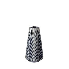 Bashir I Small Dark Navy Gloss Ceramic Vase