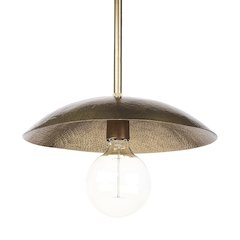 Garnet 13L x 13W Gold Hammered Metal Pendant Light