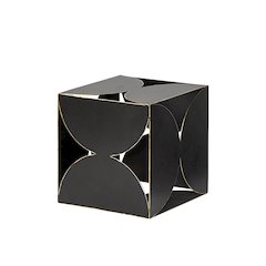 Darren (Small) 6L x 6W Black Metal Decorative Cube
