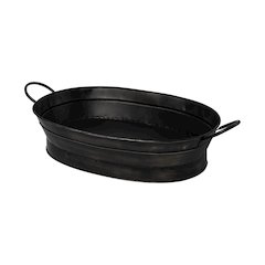 Reno 20L x 14W Black Metal Vintage Inspired Basket
