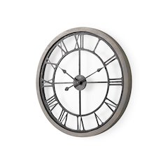 Mething Gray 25" Medium Farmhouse Wall Clock