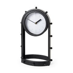 Marian 7.5L x 5.7W x 13.0H Black Studded  Table Clock