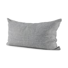 Ramone 14 x 26 White and Black Fabric Decorative Pillow Cover